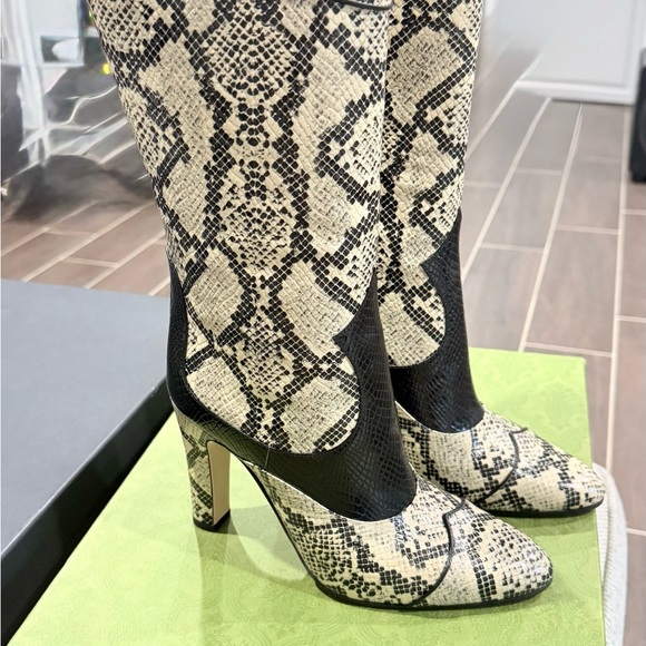 Gucci python calf print Heeled Boots - Picture 1 of 8